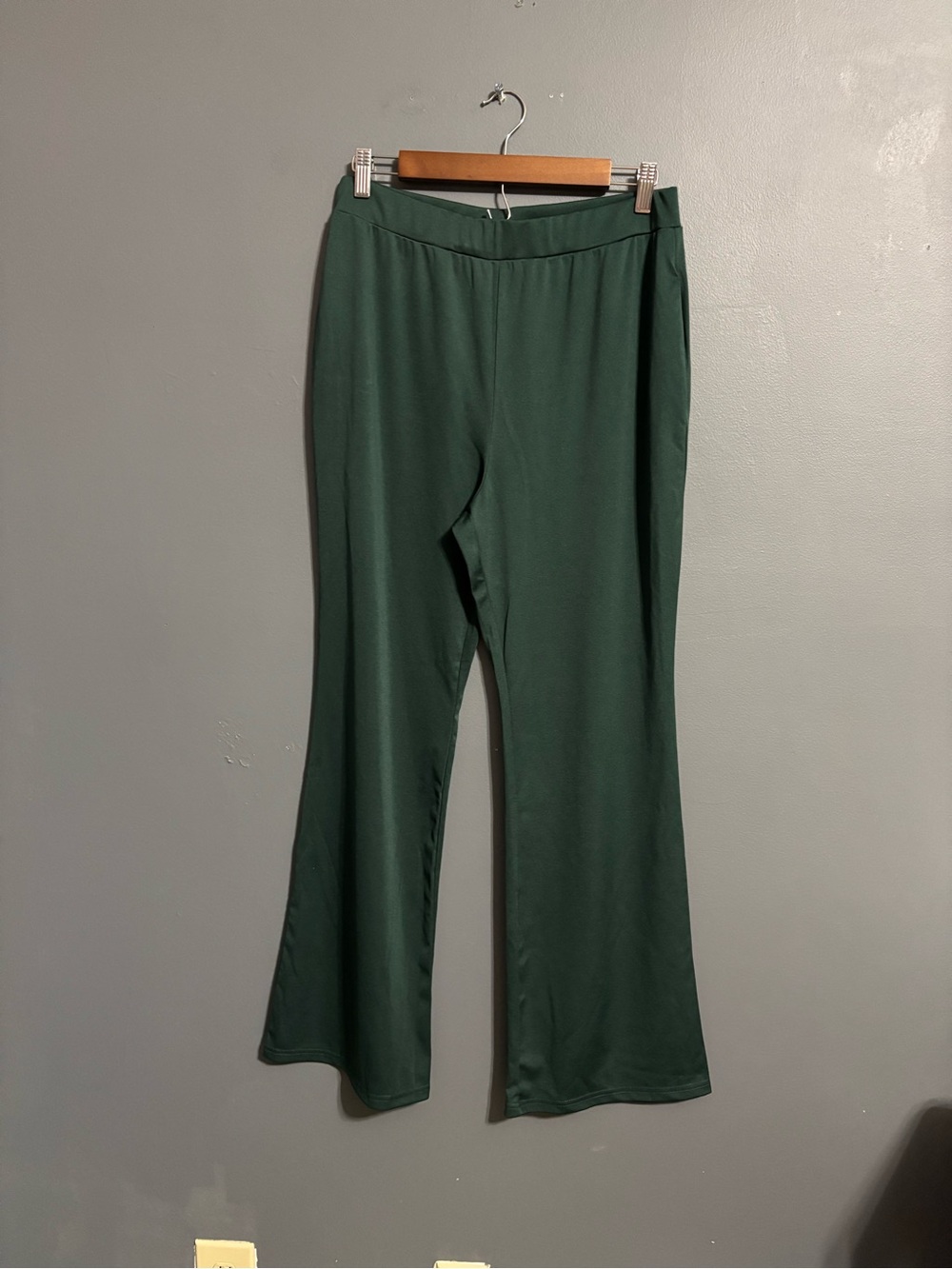 Dark Green Forest Boho Western dark Fairy Whimsy Flare Pants Women’s 0XL